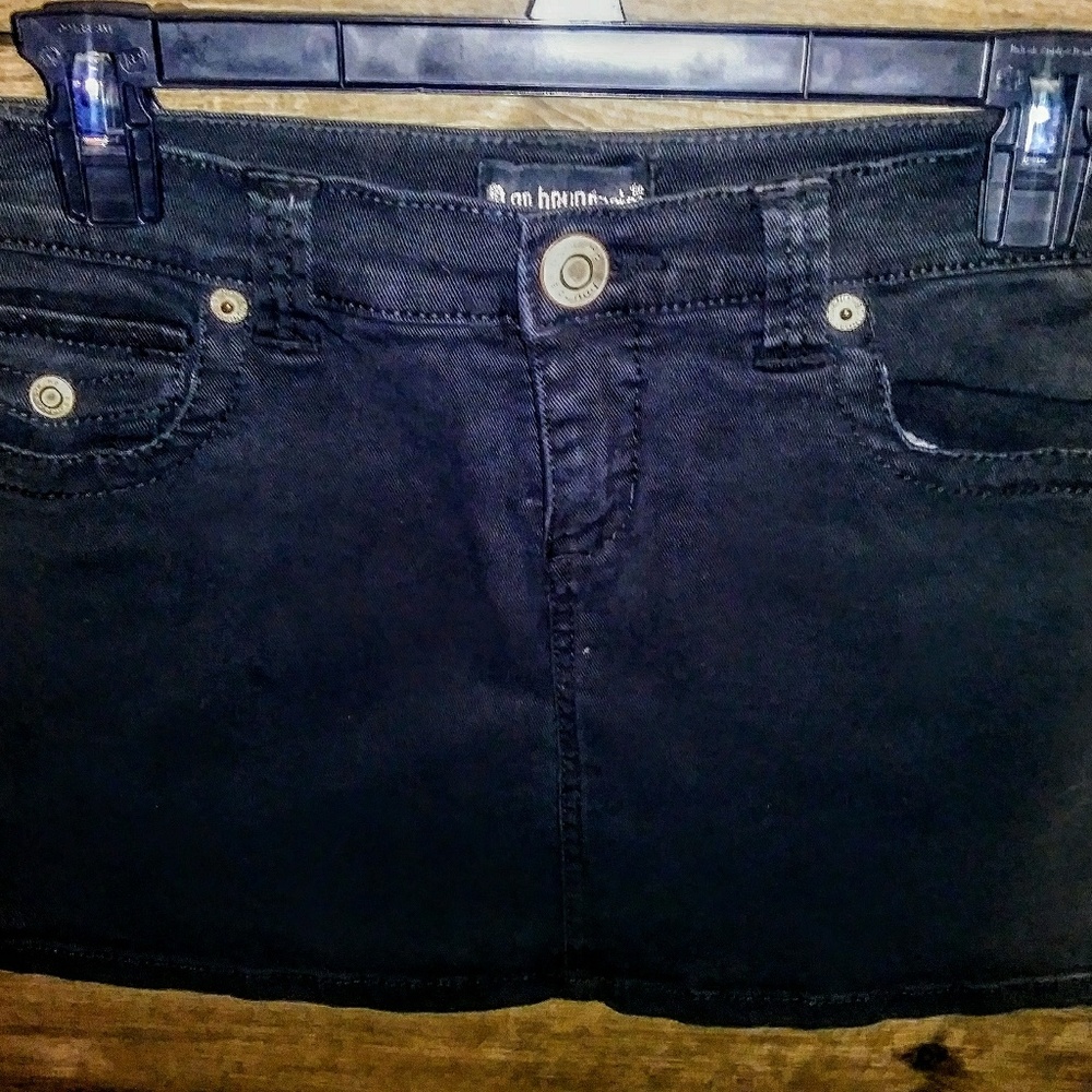 High waisted black skirt
